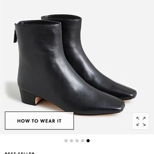 New with box! J crew Roxie leather ankle boot size 7.5